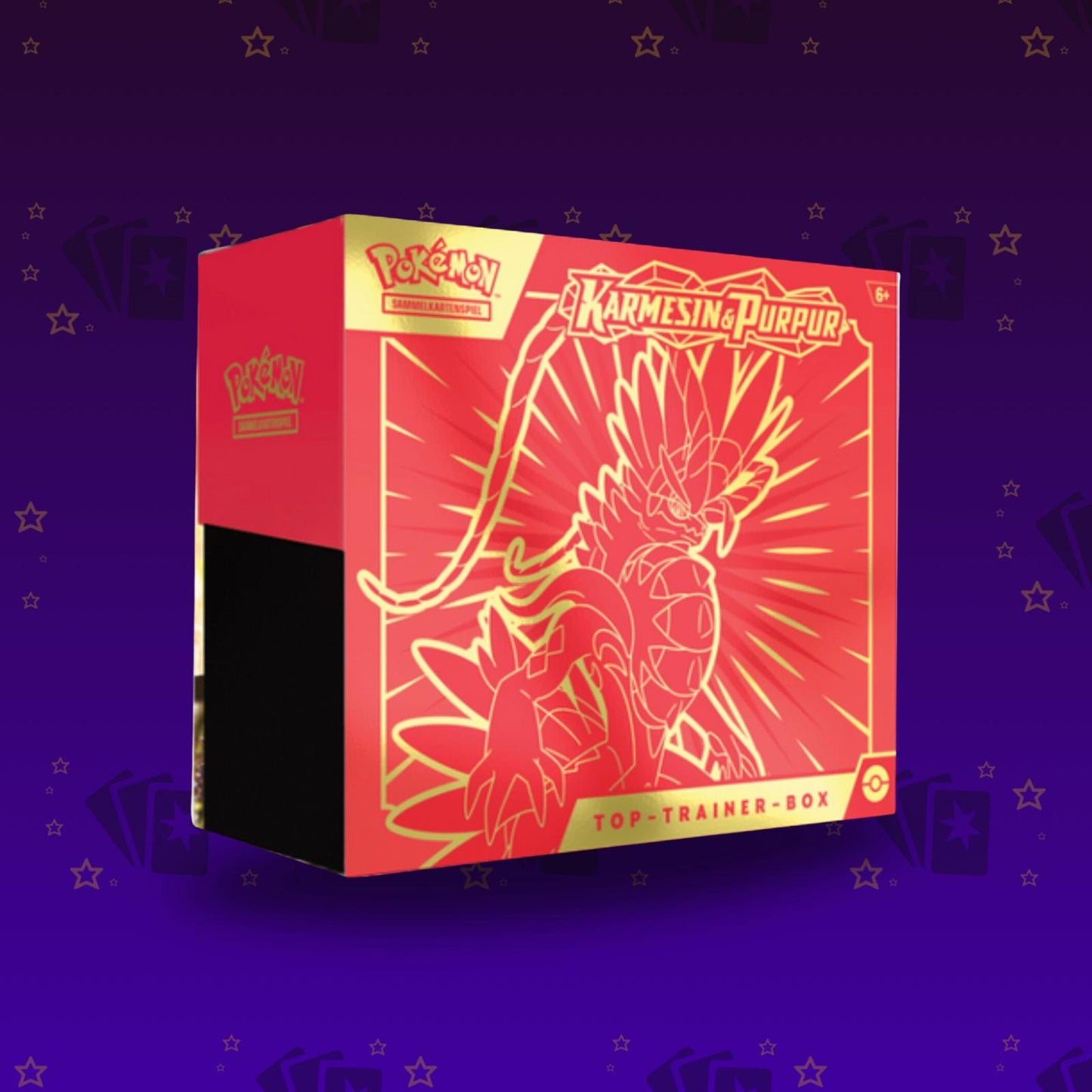 Karmesin Purpur Koraidon Top Trainer Box