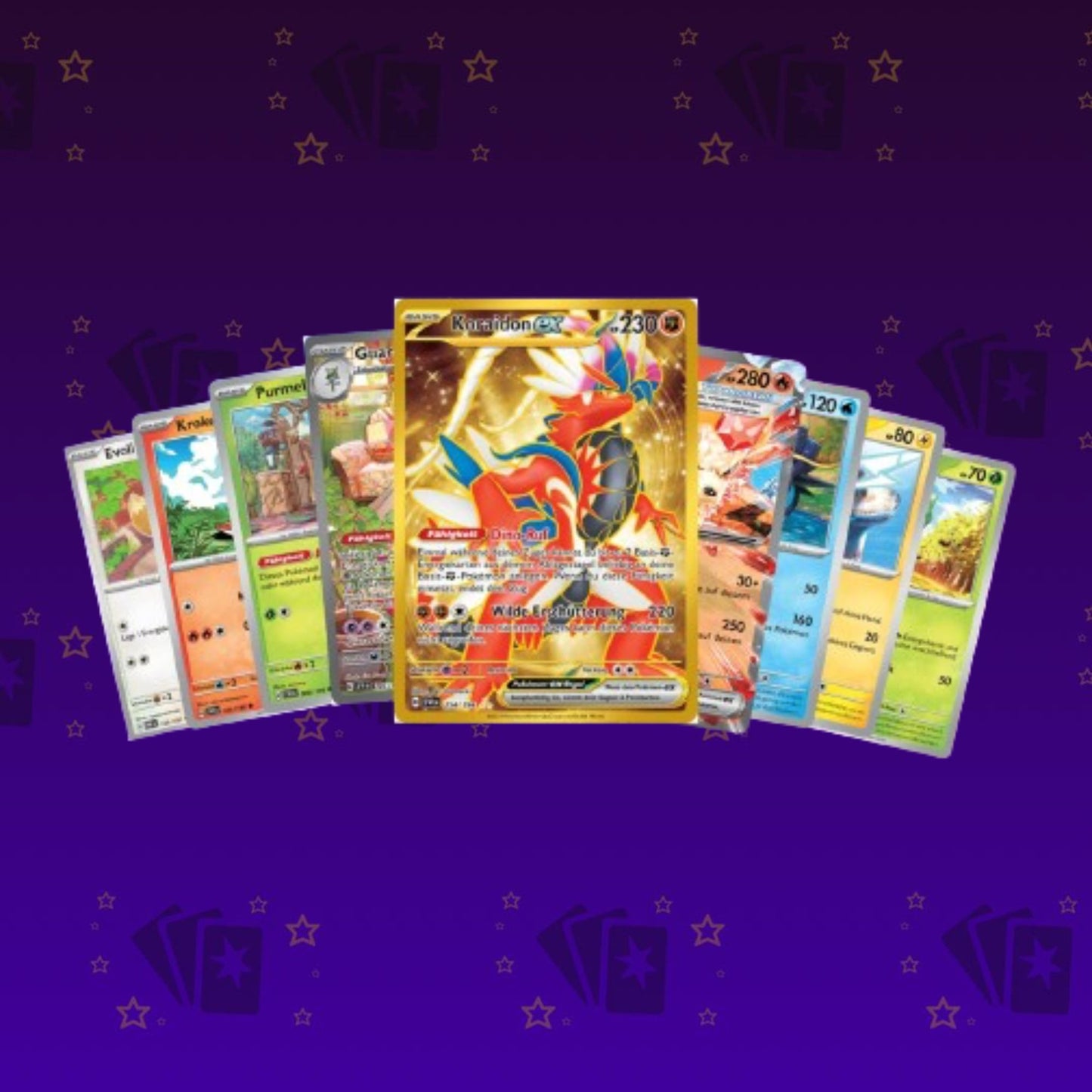 50 verschiedene Pokemon Karten (Karmesin & Purpur)